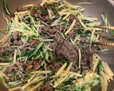 〜絶品☆牛肉と水菜のオイスター炒め〜作り方4写真