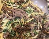 〜絶品☆牛肉と水菜のオイスター炒め〜作り方5写真