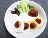 ゆで卵と干し柿のソテー作り方5写真