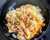 青椒肉絲リメイク肉炒飯作り方4写真