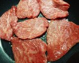 フライパンDE一人すき焼き肉＆おじや♪作り方5写真