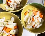 全てレンジ胸肉根菜の生姜スープ蒸し煮作り方10写真