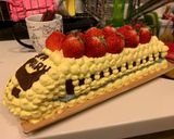 ドクターイエローロールケーキ作り方5写真