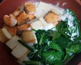 サーモンとほうれん草の味噌クリーム作り方6写真
