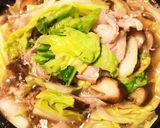 豚バラ椎茸白菜のミルフィーユ鍋作り方4写真