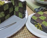 鬼滅クッキング◆抹茶とココアの市松ケーキ作り方19写真