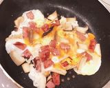 エリンギとポークのエッグチーズバーガー作り方3写真