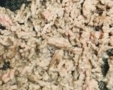 挽肉・豆腐・ネギの赤味噌ベース麻婆豆腐作り方1写真
