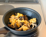 簡単に美味しい【ひらたけと卵のバター炒め作り方6写真