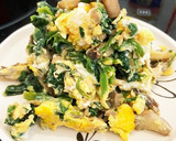 簡単★ほうれん草と舞茸のたまご焼き作り方6写真