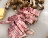 簡単ベーコンとしめじのバター醤油パスタ作り方2写真