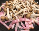 簡単ベーコンとしめじのバター醤油パスタ作り方3写真