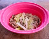 ノンオイル！豚肉セロリ長芋のヘルシー炒め作り方4写真
