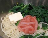 いか明太と菜花のパスタ作り方2写真