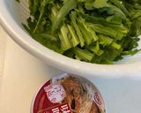 春菊のサバ缶和え☆10分以内簡単おつまみ作り方1写真