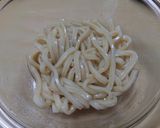 ポン酢とオリーブ油の釜たまサラダうどん作り方3写真