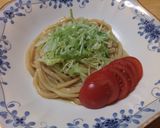 ポン酢とオリーブ油の釜たまサラダうどん作り方5写真