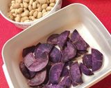 さつま芋とお豆のマヨソテー作り方1写真