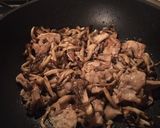 木の子と豚の和風パスタ作り方3写真