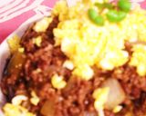 ナスと玉ねぎのバター香るそぼろランチ♪作り方3写真