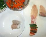 豚肉の肉巻き♪簡単いんげん牛蒡人参作り方6写真