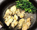 鉄板焼き屋さんのパクり♪牡蠣ホーレン作り方4写真