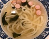 レンジで簡単！即席ソーセージわかめうどん作り方3写真