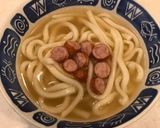 レンジで簡単！即席ソーセージわかめうどん作り方4写真