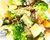 全てレンジ根菜だけ肉なしミルクあんサラダ作り方14写真
