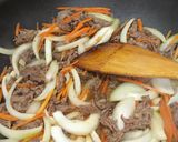 プルコギ(すき焼きのタレを使いプルコギ)作り方5写真