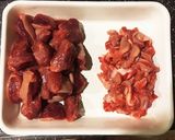砂肝の銀皮(筋)とキムチのポン酢和え作り方1写真