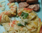 オイスターソースと醤油味の五目焼きそば作り方4写真