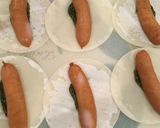 【余った餃子の皮】ウインナー巻作り方3写真