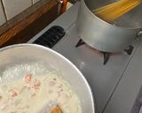 スモークサーモンと生クリームスパゲッティ作り方17写真
