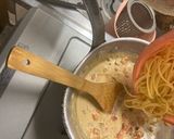 スモークサーモンと生クリームスパゲッティ作り方19写真
