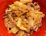 お手軽ランチ！きのこと玉ねぎで基本の牛丼作り方3写真