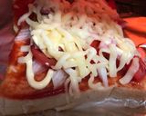 簡単　　食パンピザ作り方4写真