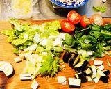 鶏挽き肉とタラと野菜の簡単和風パスタ作り方1写真