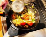 鶏挽き肉とタラと野菜の簡単和風パスタ作り方4写真