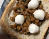納豆とモッツアレラチーズの青さトースト作り方2写真