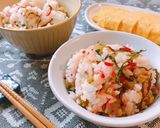 栄養満点！カブの葉と桜えびの簡単混ぜご飯作り方4写真