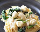 ほうれん草とモッツァレラのクリームパスタ作り方4写真