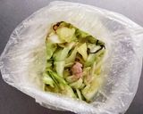 災害非常食☆ポリ袋で無限塩昆布キャベツ。作り方4写真