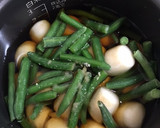 炊飯器★冷凍里芋とインゲンの煮物作り方1写真