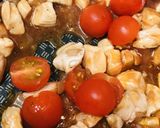 生玉オムライス●チキンライスに卵黄のせて作り方2写真