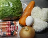 バター風味のレタス焼き飯作り方1写真