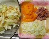 バター風味のレタス焼き飯作り方2写真