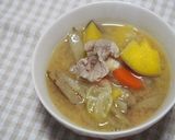 具沢山！豚汁♪さつま芋入りで♪作り方7写真