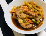 残った赤ワイン消費 炊飯器で鶏の煮込み作り方7写真