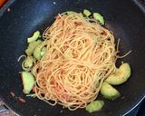 アボカドと明太子のスパゲティ作り方5写真